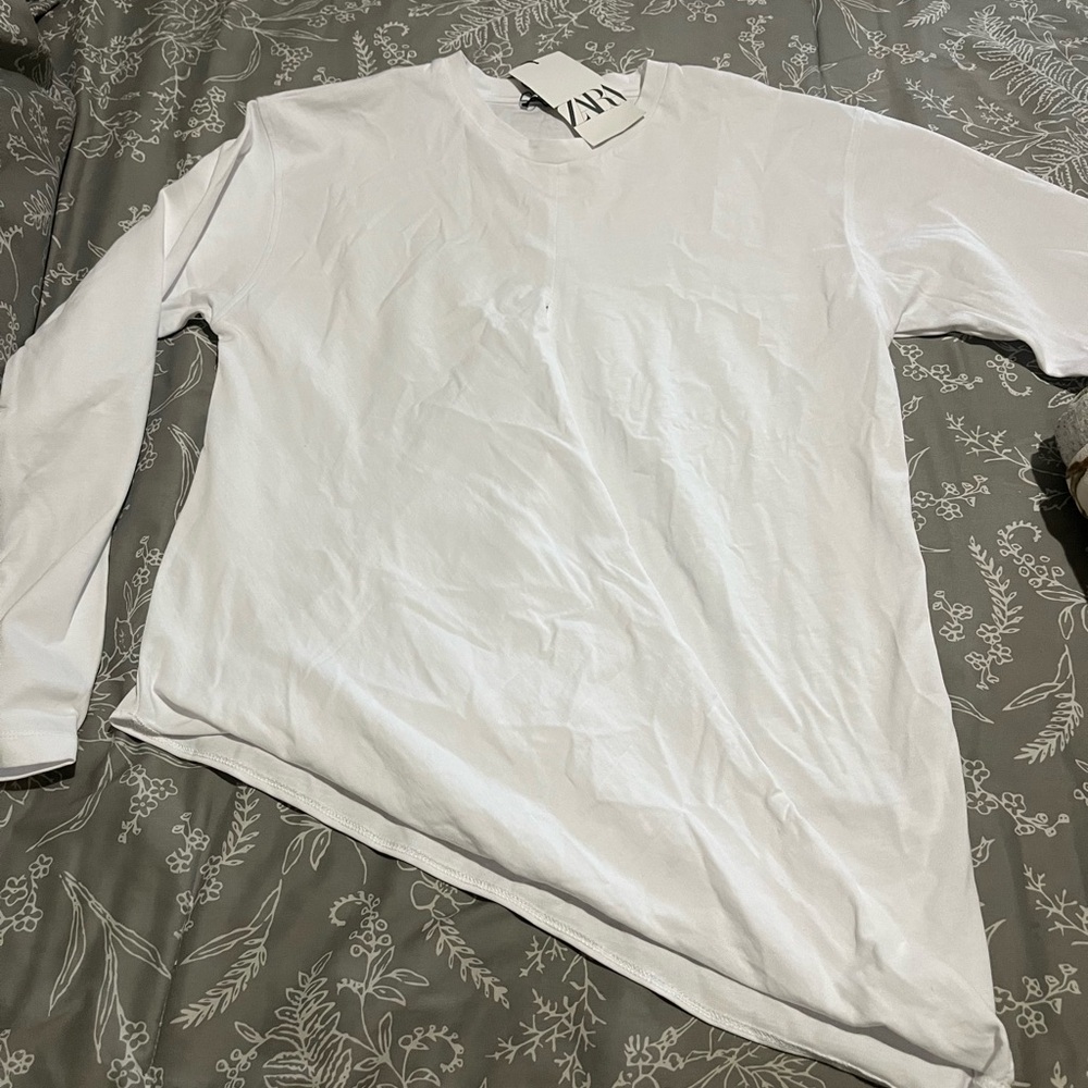 NWT Zara white long sleeve top